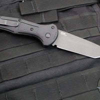 Benchmade Claymore OTS Auto Knife- Tanto Edge- Black Body- Grey Plain Edge Blade 9071BK