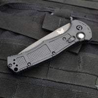 Benchmade Claymore OTS Auto Knife- Tanto Edge- Black Body- Grey Plain Edge Blade 9071BK