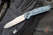 Benchmade Osbourne Axis Lock Folder- Reverse Tanto- Blue Denim Micarta Handle- Stonewash Blade 940-04