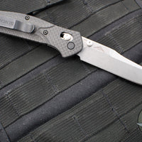 Benchmade Osbourne Axis Lock Folder- Reverse Tanto- Carbon Fiber Handle- Stonewash Blade 940-1