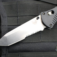 Benchmade Barrage- Axis-assisted--Tanto Edge- Black Body- Satin Part Serrated Blade 583S