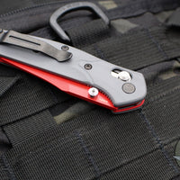Benchmade Mini Osbourne- Reverse Tanto- Gray G-10 Handle Scale With Red Liner- Red S90V Blade 945RD-2401