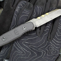 Blackside Customs Americana- Covert- Reverse Tanto Edge- Bounty Hunter Blade Finish- Black G-10 Scales  BSC-AMCO-BOUNTY-BLKG10