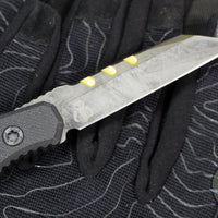 Blackside Customs Americana- Covert- Reverse Tanto Edge- Bounty Hunter Blade Finish- Black G-10 Scales  BSC-AMCO-BOUNTY-BLKG10