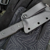 Blackside Customs Americana- Covert- Reverse Tanto Edge- Bounty Hunter Blade Finish- Black G-10 Scales  BSC-AMCO-BOUNTY-BLKG10