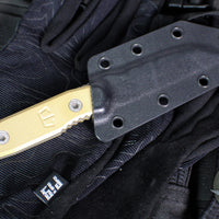 Blackside Customs Americana- Covert- Reverse Tanto Edge- Beskar Blade Finish- Brass Scales BSC-AMCO-BESKAR-BRASS