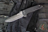 Blackside Customs Terzuola Collaboration- ATCF-E- Prototype- Button Lock Flipper Knife- Black Textured G-10 Handle- Magnacut Acid Washed Blade BSC-TZ-PROTO