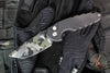 Blackside Customs Bad Idea- OTS Auto Knife- Black Textured Handle- Magnacut Foil Camo Finished Blade BSC-BA-BLKA-FOIL