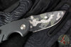 Blackside Customs Bad Idea- OTS Auto Knife- Black Textured Handle- Magnacut Foil Camo Finished Blade BSC-BA-BLKA-FOIL