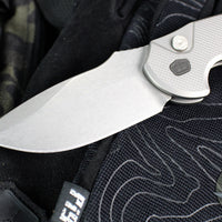 Blackside Customs Bad Idea- OTS Auto Knife- Titanium Handle- Magnacut Matte Stonewash Blade- Copper Backspacer BSC-BA-TI-SW-CU