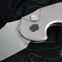 Blackside Customs Bad Idea- OTS Auto Knife- Titanium Handle- Magnacut Matte Stonewash Blade- Copper Backspacer BSC-BA-TI-SW-CU