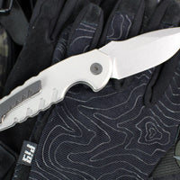 Blackside Customs Bad Idea- OTS Auto Knife- Titanium Handle- Magnacut Matte Stonewash Blade- Copper Backspacer BSC-BA-TI-SW-CU