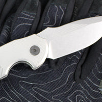 Blackside Customs Bad Idea- OTS Auto Knife- Titanium Handle- Magnacut Matte Stonewash Blade- Copper Backspacer BSC-BA-TI-SW-CU