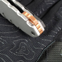 Blackside Customs Bad Idea- OTS Auto Knife- Titanium Handle- Magnacut Matte Stonewash Blade- Copper Backspacer BSC-BA-TI-SW-CU