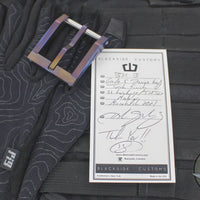 Blackside Customs Modular Belt Buckle - Titanium- Flamed "B"