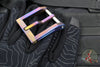Blackside Customs Modular Belt Buckle - Titanium- Flamed "B"