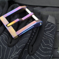 Blackside Customs Modular Belt Buckle - Titanium- Flamed "B"