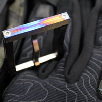 Blackside Customs Modular Belt Buckle - Titanium- Flamed "B"