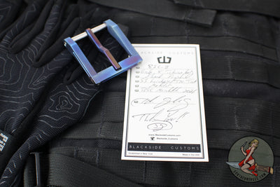 Blackside Customs Modular Belt Buckle - Titanium- Flamed 