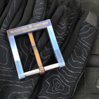 Blackside Customs Modular Belt Buckle - Titanium- Flamed "C"