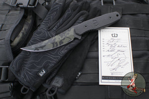 Blackside Customs Cat 5- Persian- Multicam Black Blade Finish- Black G-10 Scales BSC-PER-BLKCAMO-BLKG10