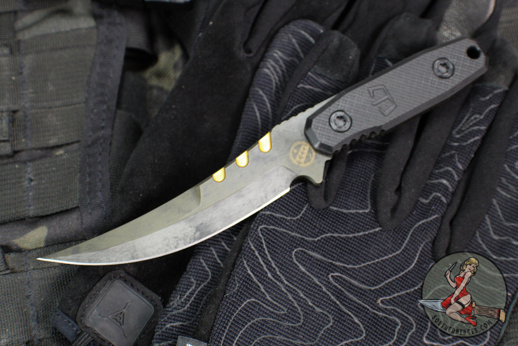 Blackside Customs Cat 5- Covert- Persian- Bounty Hunter Blade Finish- Black G-10 Scales BSC-PERCO-BOUNTY-BLKG10