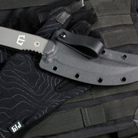 Blackside Customs Cat 5 Fixed Blade- Persian- MOC Blade Finish- Titanium Scales BSC-PER-MOC-TI
