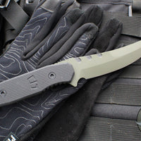 Blackside Customs Cat 5- Persian- OD Green Blade Finish- Black G-10 Scales BSC-PER-OD-BLKG10