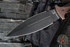 Blackside Customs Fairgate Smachet- Double Edge - Cordovan Black Over Copper Handle Scales- Black Finished PSB27 Blade- Black HW BSC-FAIR-BLK-BLKCU