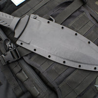 Blackside Customs Fairgate Smachet- Double Edge - Black G-10 Handle Scales- Beskar Finished PSB27 Blade BSC-FAIR-BESKAR-BLKG10