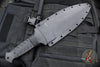 Blackside Customs Fairgate Smachet- Double Edge - Black G-10 Handle Scales- Blue Line Finished PSB27 Blade- Black Titanium HW BSC-FAIR-BLUELINE-BLKG10