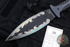 Blackside Customs Fairgate Smachet- Double Edge - ONE OFF- GreyBlack G-10 Handle Scales- Sumi Finished PSB27 Blade BSC-FAIR-SUMI-GRYBLKG10