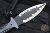 Blackside Customs Fairgate Smachet- Double Edge - ONE OFF- GreyBlack G-10 Handle Scales- Sumi Finished PSB27 Blade BSC-FAIR-SUMI-GRYBLKG10