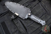 Blackside Customs Fairgate Smachet- Double Edge - ONE OFF- GreyBlack G-10 Handle Scales- Sumi Finished PSB27 Blade BSC-FAIR-SUMI-GRYBLKG10