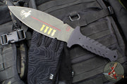 Blackside Customs Fairgate Smachet- Double Edge - Black Aluminum Handle Scales- Bomber Girl Finished PSB27 Blade- Black HW BSC-FAIR-BOMBER-BLKA
