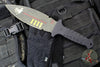 Blackside Customs Fairgate Smachet- Double Edge - Black Aluminum Handle Scales- Bomber Girl Finished PSB27 Blade- Black HW BSC-FAIR-BOMBER-BLKA