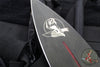 Blackside Customs Fairgate Smachet- Double Edge - Black Aluminum Handle Scales- Bomber Girl Finished PSB27 Blade- Black HW BSC-FAIR-BOMBER-BLKA