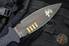 Blackside Customs Fairgate Smachet- Double Edge - Black Aluminum Handle Scales- Bomber Girl Finished PSB27 Blade- Black HW BSC-FAIR-BOMBER-BLKA