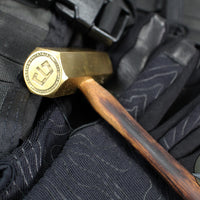 Blackside Customs Hammer- Birch Handle- Brass Double Logo Head  BSC-HAMMER-DLOGO