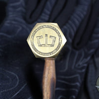 Blackside Customs Hammer- Birch Handle- Brass Double Logo Head  BSC-HAMMER-DLOGO
