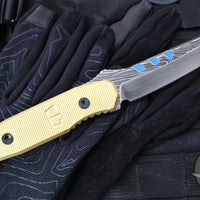 Blackside Customs Kimura Fixed Blade - Beskar Blade Finish- Brass Scales BSC-K1-BESKAR-BRASS
