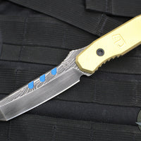 Blackside Customs Kimura Fixed Blade - Beskar Blade Finish- Brass Scales BSC-K1-BESKAR-BRASS