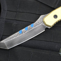 Blackside Customs Kimura Fixed Blade - Beskar Blade Finish- Brass Scales BSC-K1-BESKAR-BRASS