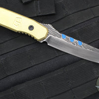 Blackside Customs Kimura Fixed Blade - Beskar Blade Finish- Brass Scales BSC-K1-BESKAR-BRASS