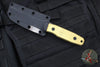 Blackside Customs Kimura Fixed Blade - Beskar Blade Finish- Brass Scales BSC-K1-BESKAR-BRASS