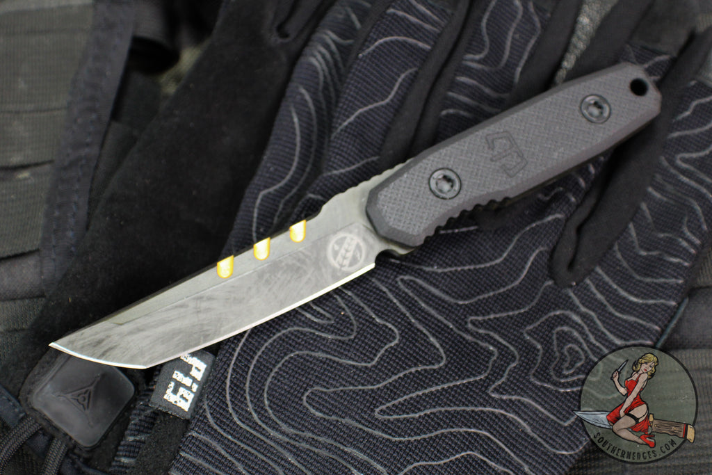 Blackside Customs Kimura- Covert- Bounty Hunter Blade Finish- Black G-10 Scales BSC-K1CO-BOUNTY-BLKG10