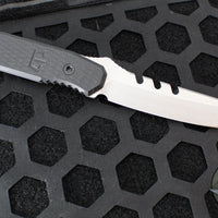 Blackside Customs Kimura Fixed Blade - Reaper Back Cut- Stonewash Blade Finish- Black G-10 Scales BSC-K1-REAPER-SW-BLKG10