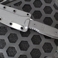 Blackside Customs Kimura Fixed Blade - Reaper Back Cut- Stonewash Blade Finish- Black G-10 Scales BSC-K1-REAPER-SW-BLKG10