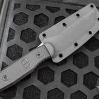 Blackside Customs Kimura Fixed Blade - Reaper Back Cut- Stonewash Blade Finish- Black G-10 Scales BSC-K1-REAPER-SW-BLKG10