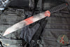 Blackside Customs Kyoto Drifter- Fixed Blade Wharncliffe Wakizashi- Crimson Myst Blade Finish- Bastinelli Cord Wrapped Handle- Special Kimo Custom Leather Sheath BSC-KD-CRIMSON-BAST